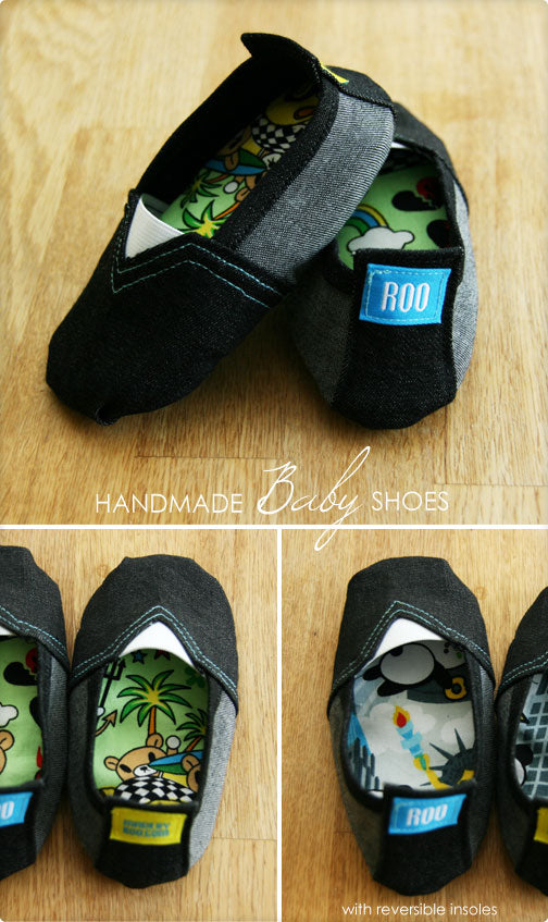DIY Tutorial - Baby Tom's Style Shoes With Reversible Insole (with pattern)