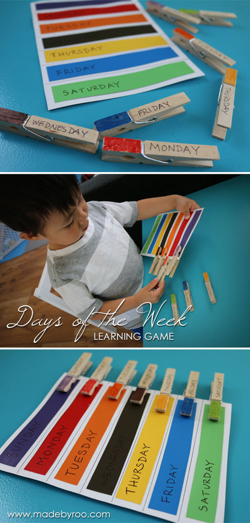 DIY Tutorial - Day of the Week Learning Game For Kids