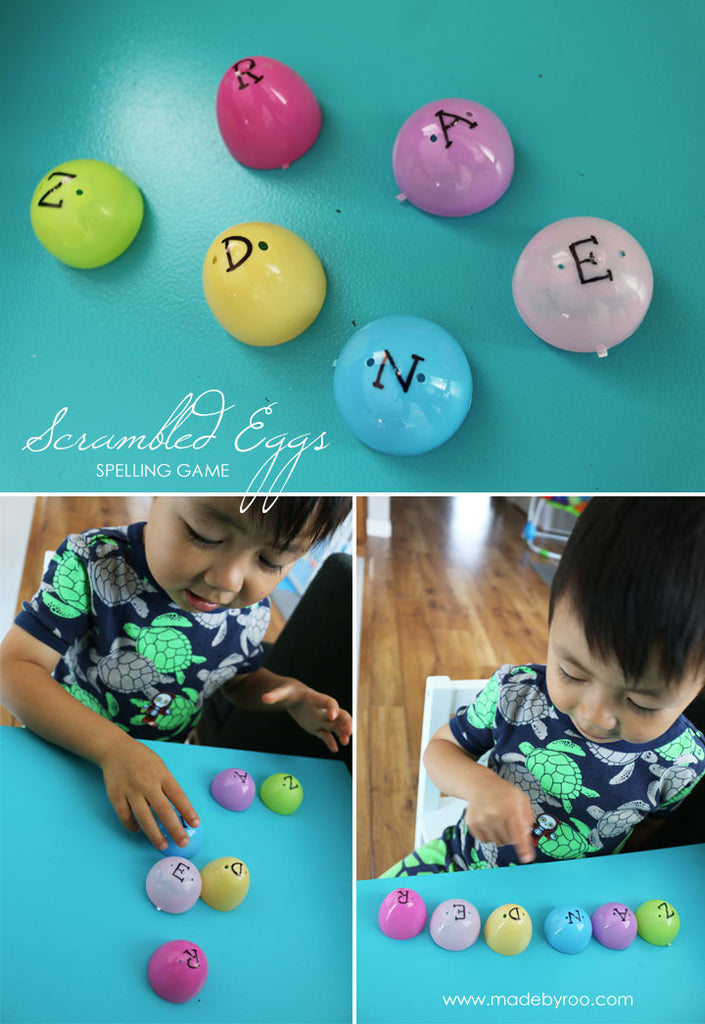 DIY Tutorial - Kids Spelling Game Using Recycled Easter Eggs