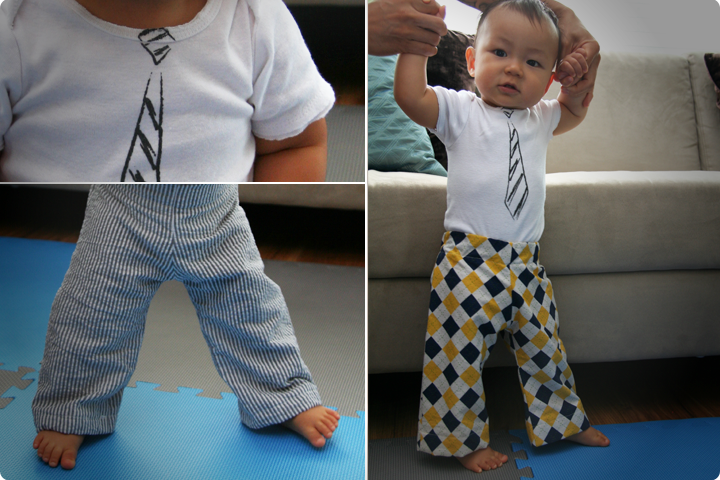 DIY Tutorial - Kids' Screen Printed Onesie + Hand-sewn Pants