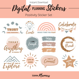 Digital Planning Stickers with Positive Words for GoodNotes