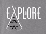 Explore More - Heather Grey - Boy's T-Shirt with Pocket
