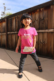 Create More - Raspberry - Girl's T-Shirt with Pocket