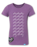 Play All Day - Purple Berry - Girl's T-Shirt with Pocket